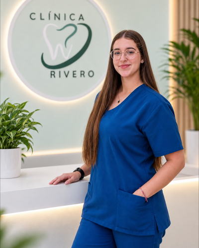 Lydia San Gil, higienista bucodental, en Clínica Rivero